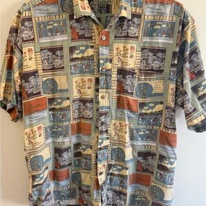 Multicolor Graphic Print Men's Shirt